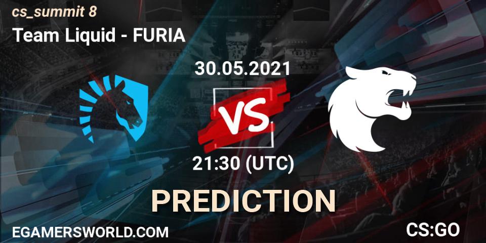 Team Liquid - FURIA: ennuste. 30.05.2021 at 21:30, Counter-Strike (CS2), cs_summit 8