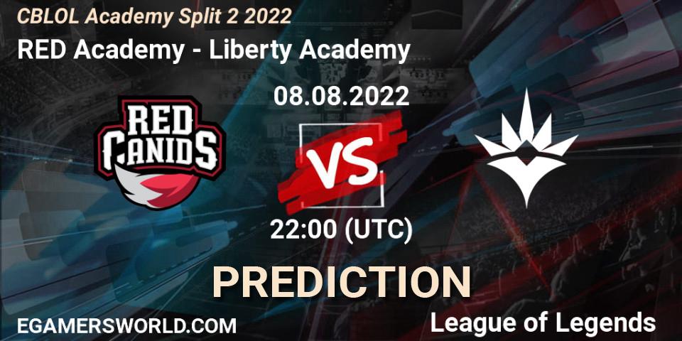 RED Academy - Liberty Academy: ennuste. 08.08.2022 at 22:00, LoL, CBLOL Academy Split 2 2022