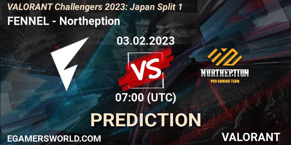 FENNEL - Northeption: ennuste. 03.02.23, VALORANT, VALORANT Challengers 2023: Japan Split 1