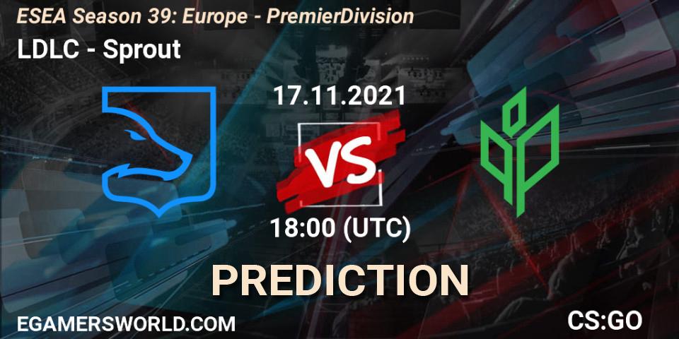 LDLC - Sprout: ennuste. 03.12.2021 at 14:05, Counter-Strike (CS2), ESEA Season 39: Europe - Premier Division