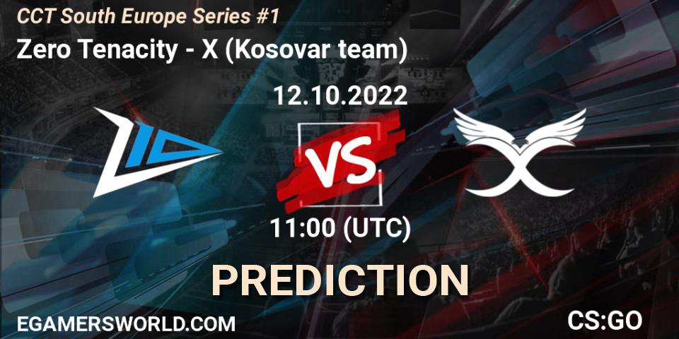 Zero Tenacity - X (Kosovar team): ennuste. 12.10.2022 at 11:15, Counter-Strike (CS2), CCT South Europe Series #1