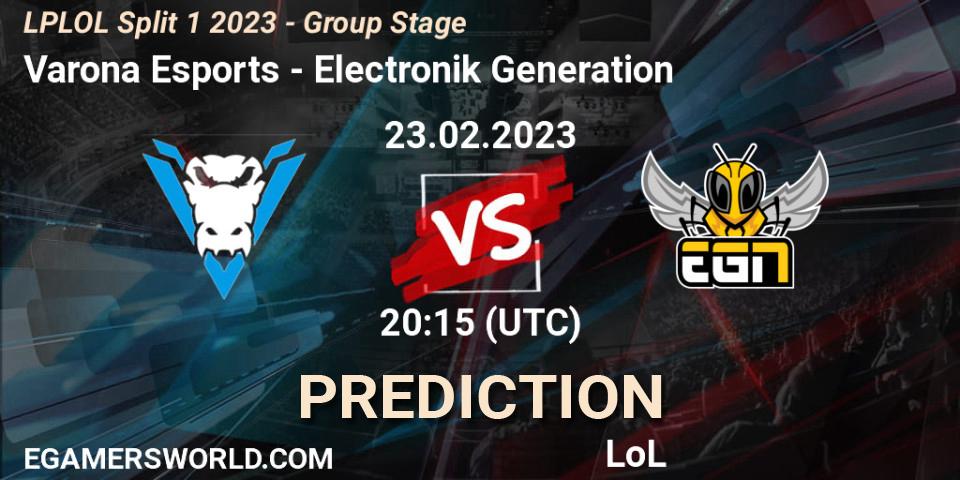 Varona Esports - EGN Esports: ennuste. 23.02.2023 at 20:15, LoL, LPLOL Split 1 2023 - Group Stage
