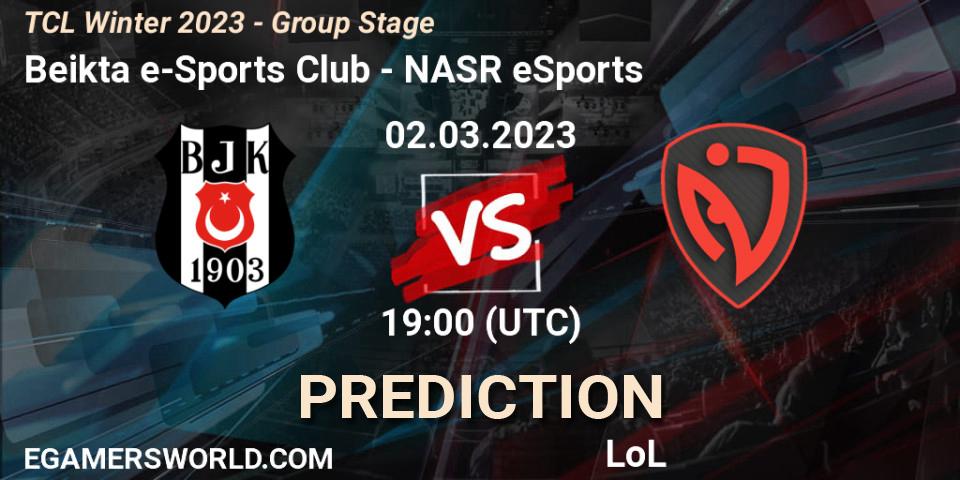 Beşiktaş e-Sports - NASR eSports: ennuste. 09.03.2023 at 19:00, LoL, TCL Winter 2023 - Group Stage