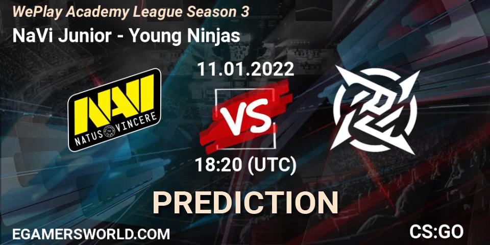 NaVi Junior - Young Ninjas: ennuste. 11.01.2022 at 18:50, Counter-Strike (CS2), WePlay Academy League Season 3