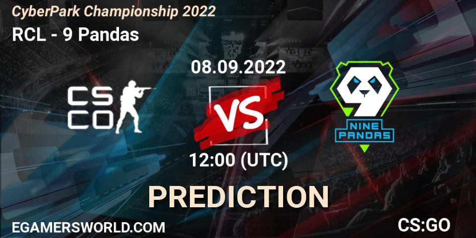 RCL - 9 Pandas: ennuste. 08.09.2022 at 12:05, Counter-Strike (CS2), CyberPark Championship 2022