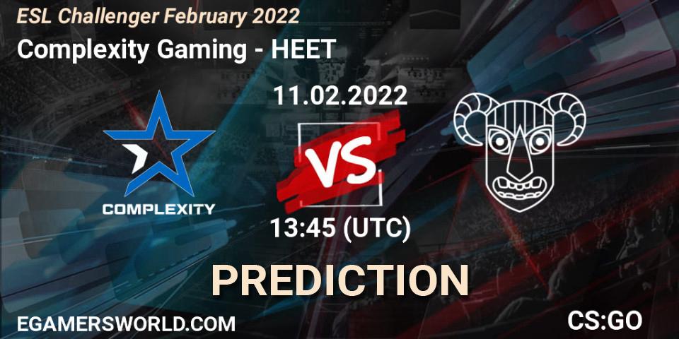Complexity Gaming - HEET: ennuste. 11.02.2022 at 14:00, Counter-Strike (CS2), ESL Challenger February 2022