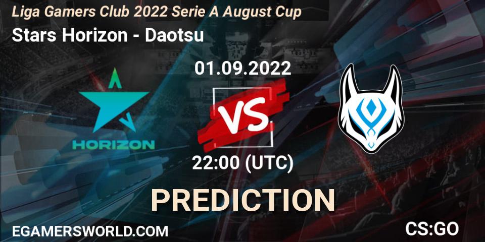 Stars Horizon - Daotsu: ennuste. 01.09.2022 at 22:00, Counter-Strike (CS2), Liga Gamers Club 2022 Serie A August Cup