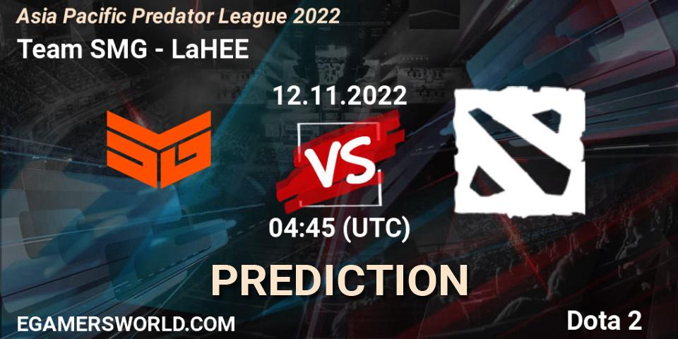 Team SMG - LaHEE: ennuste. 12.11.2022 at 04:45, Dota 2, Asia Pacific Predator League 2022