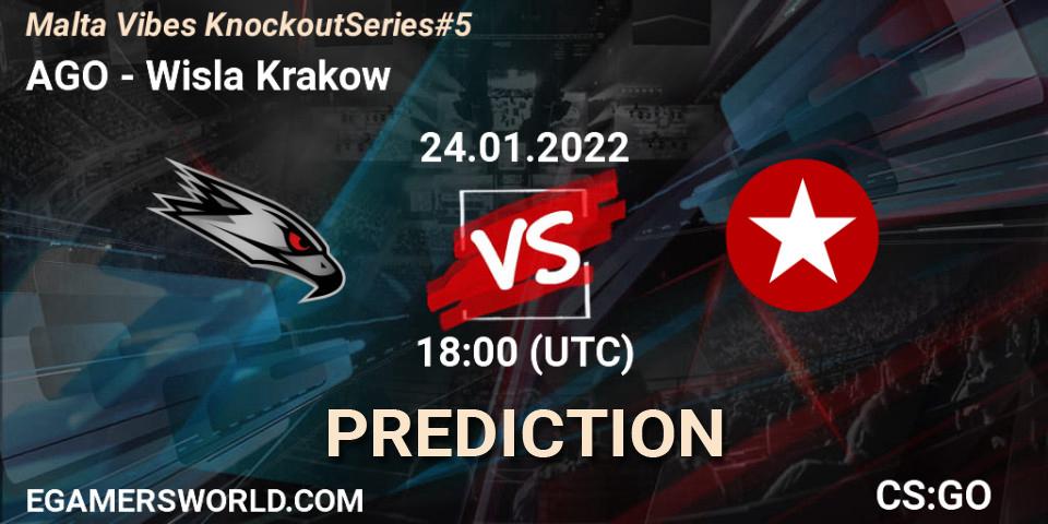 AGO - Wisla Krakow: ennuste. 24.01.2022 at 18:00, Counter-Strike (CS2), Malta Vibes Knockout Series #5