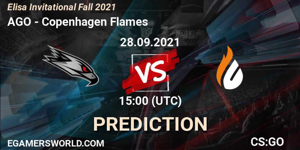 AGO - Copenhagen Flames: ennuste. 28.09.2021 at 14:00, Counter-Strike (CS2), Elisa Invitational Fall 2021