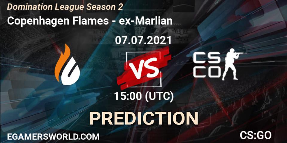 Copenhagen Flames - ex-Marlian: ennuste. 07.07.2021 at 15:00, Counter-Strike (CS2), Domination League Season 2