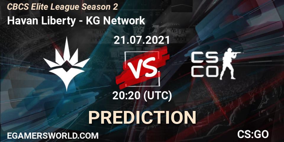 Havan Liberty - KG Network: ennuste. 21.07.2021 at 20:20, Counter-Strike (CS2), CBCS Elite League Season 2