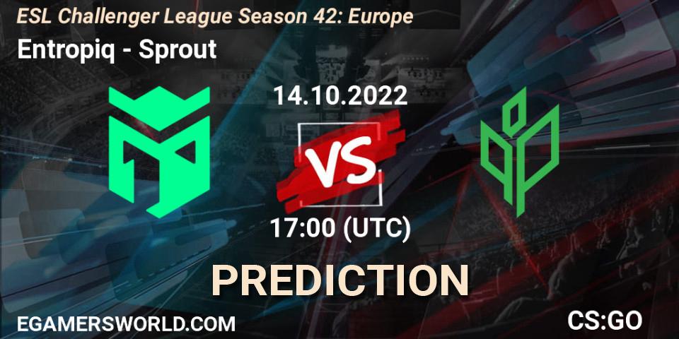 Entropiq - Sprout: ennuste. 14.10.22, CS2 (CS:GO), ESL Challenger League Season 42: Europe