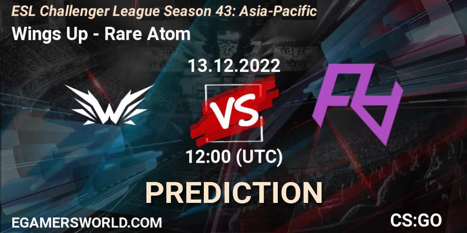 Wings Up - Rare Atom: ennuste. 13.12.22, CS2 (CS:GO), ESL Challenger League Season 43: Asia-Pacific