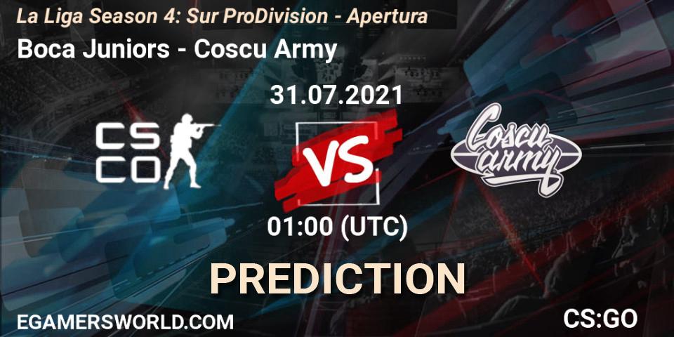 Boca Juniors - Coscu Army: ennuste. 31.07.2021 at 01:15, Counter-Strike (CS2), La Liga Season 4: Sur Pro Division - Apertura