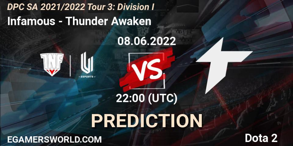 Infamous - Thunder Awaken: ennuste. 09.06.2022 at 22:20, Dota 2, DPC SA 2021/2022 Tour 3: Division I