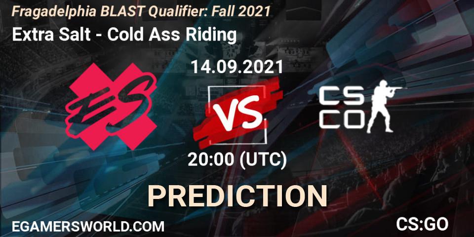 Extra Salt - Cold Ass Riding: ennuste. 14.09.2021 at 20:00, Counter-Strike (CS2), Fragadelphia BLAST Qualifier: Fall 2021