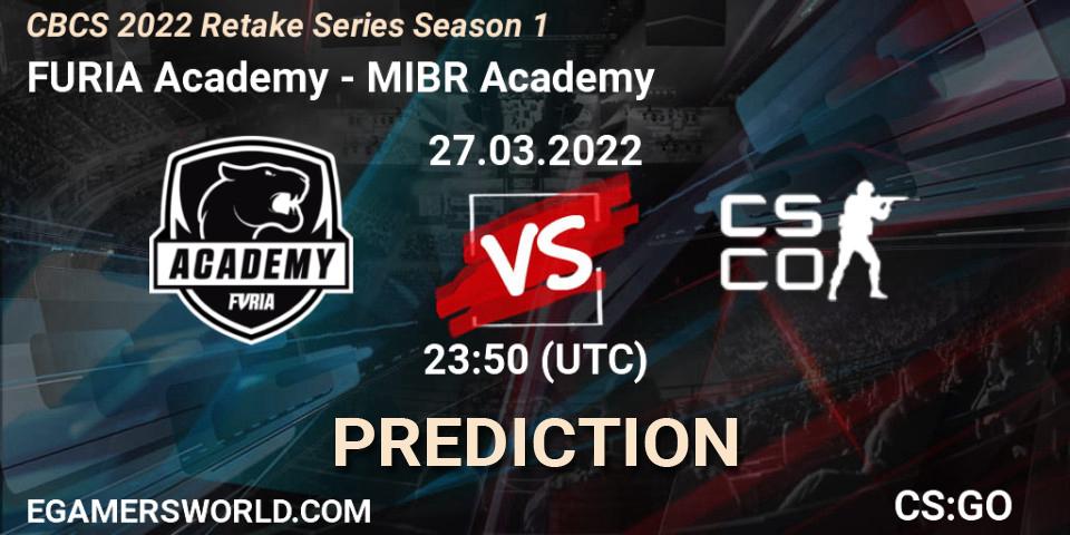 FURIA Academy - MIBR Academy: ennuste. 28.03.2022 at 00:20, Counter-Strike (CS2), CBCS 2022 Retake Series Season 1