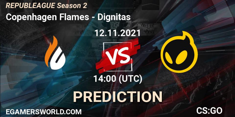 Copenhagen Flames - Dignitas: ennuste. 12.11.2021 at 15:00, Counter-Strike (CS2), REPUBLEAGUE Season 2