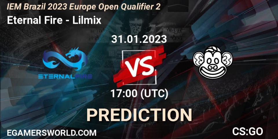 Eternal Fire - Lilmix: ennuste. 31.01.23, CS2 (CS:GO), IEM Brazil Rio 2023 Europe Open Qualifier 2