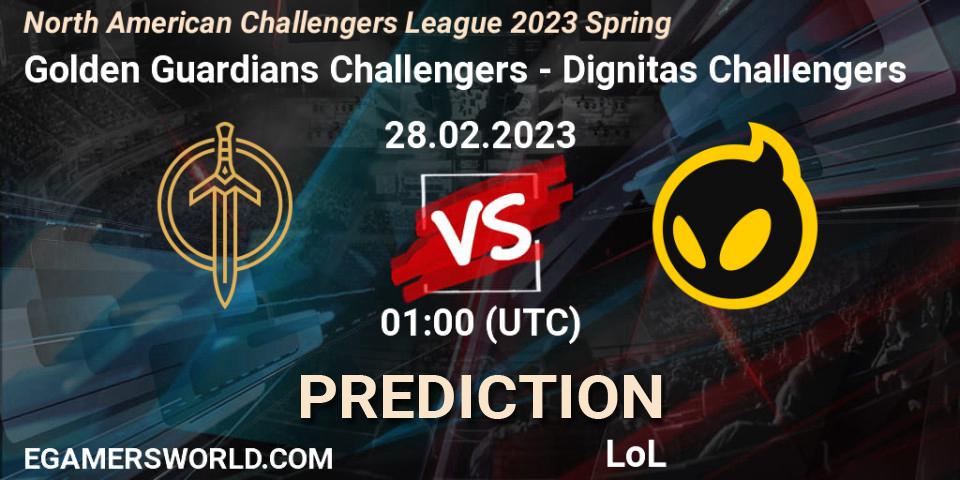 Golden Guardians Challengers - Dignitas Challengers: ennuste. 28.02.23, LoL, NACL 2023 Spring - Group Stage