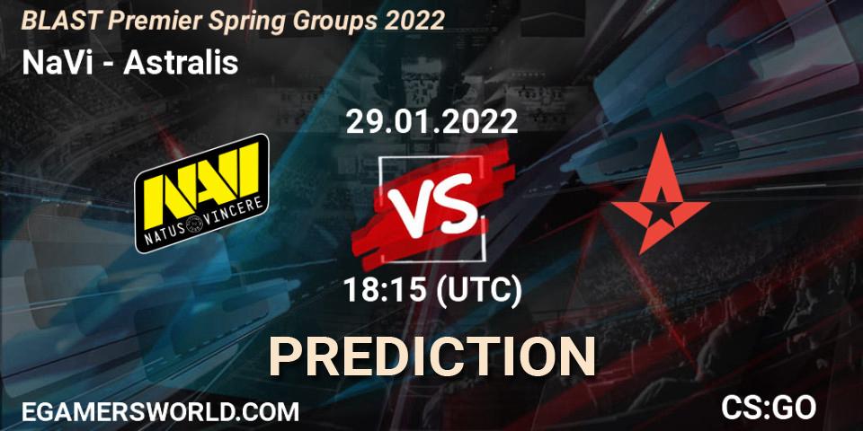NaVi - Astralis: ennuste. 29.01.2022 at 18:15, Counter-Strike (CS2), BLAST Premier Spring Groups 2022