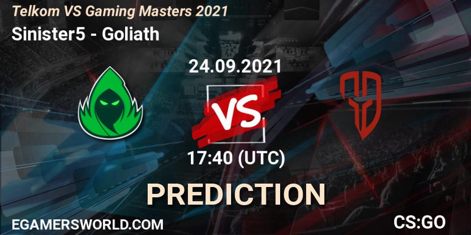 Sinister5 - Goliath: ennuste. 24.09.21, CS2 (CS:GO), Telkom VS Gaming Masters 2021