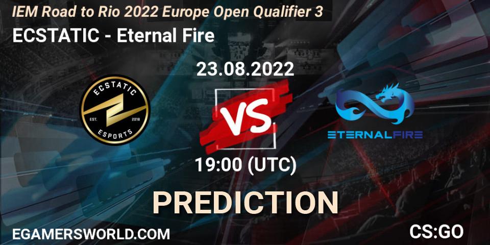 ECSTATIC - Eternal Fire: ennuste. 23.08.2022 at 19:00, Counter-Strike (CS2), IEM Road to Rio 2022 Europe Open Qualifier 3