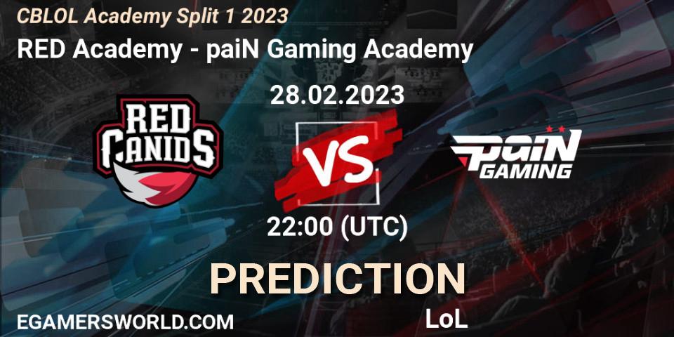 RED Academy - paiN Gaming Academy: ennuste. 28.02.23, LoL, CBLOL Academy Split 1 2023