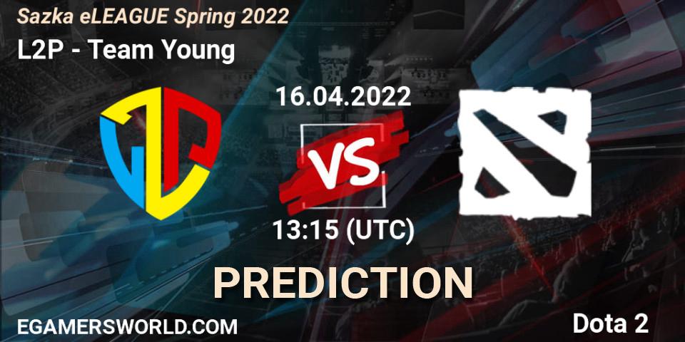 L2P - Team Young: ennuste. 16.04.2022 at 13:15, Dota 2, Sazka eLEAGUE Spring 2022