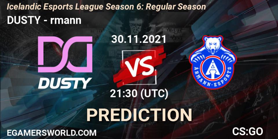DUSTY - Ármann: ennuste. 30.11.2021 at 21:30, Counter-Strike (CS2), Icelandic Esports League Season 6: Regular Season