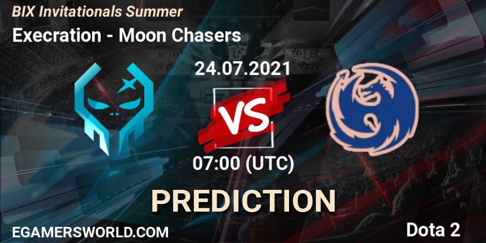 Execration - Moon Chasers: ennuste. 24.07.2021 at 07:07, Dota 2, BIX Invitationals Summer