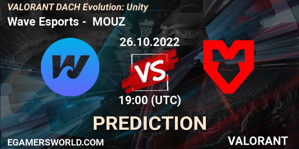 Wave Esports - MOUZ: ennuste. 26.10.2022 at 19:25, VALORANT, VALORANT DACH Evolution: Unity
