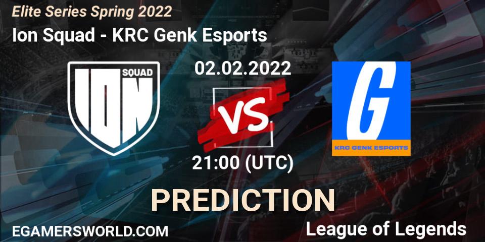 Ion Squad - KRC Genk Esports: ennuste. 02.02.2022 at 21:00, LoL, Elite Series Spring 2022