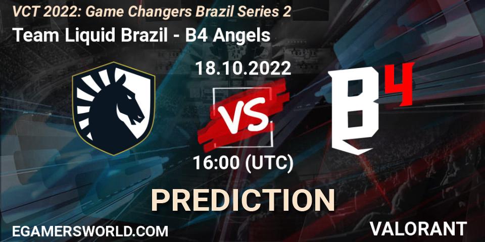 Team Liquid Brazil - B4 Angels: ennuste. 18.10.2022 at 16:20, VALORANT, VCT 2022: Game Changers Brazil Series 2