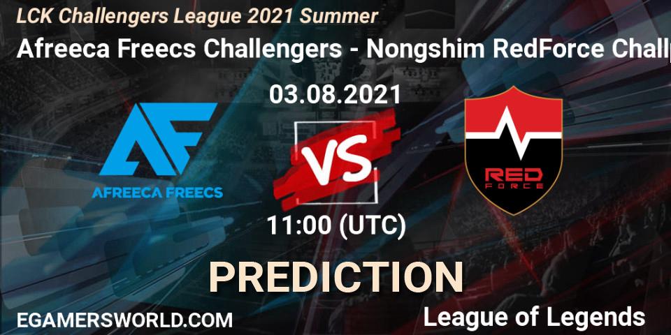 Afreeca Freecs Challengers - Nongshim RedForce Challengers: ennuste. 03.08.2021 at 10:55, LoL, LCK Challengers League 2021 Summer