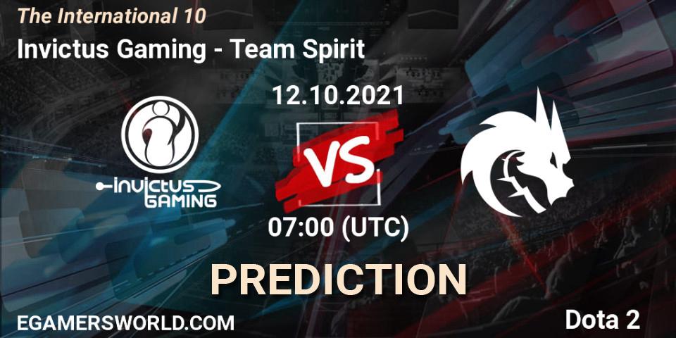 Invictus Gaming - Team Spirit: ennuste. 12.10.2021 at 07:55, Dota 2, The Internationa 2021