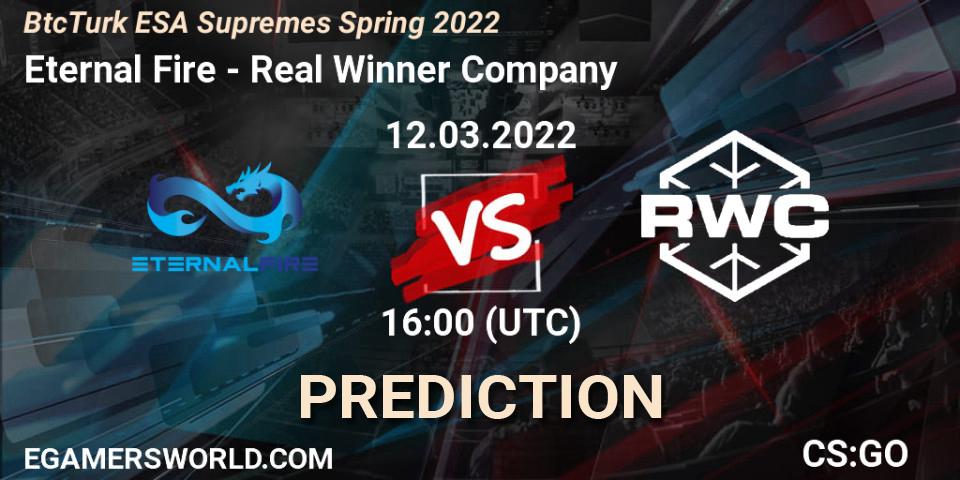 Eternal Fire - Real Winner Company: ennuste. 12.03.2022 at 16:00, Counter-Strike (CS2), BtcTurk ESA Supremes Spring 2022