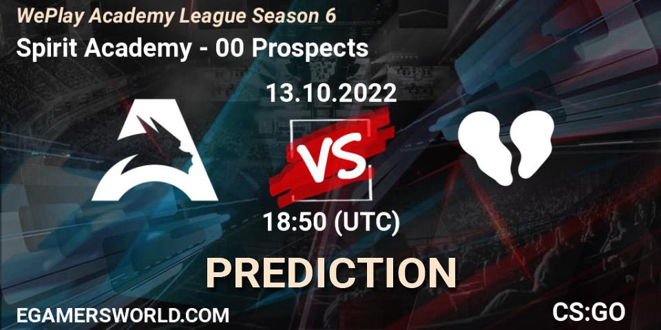 Spirit Academy - 00 Prospects: ennuste. 13.10.22, CS2 (CS:GO), WePlay Academy League Season 6