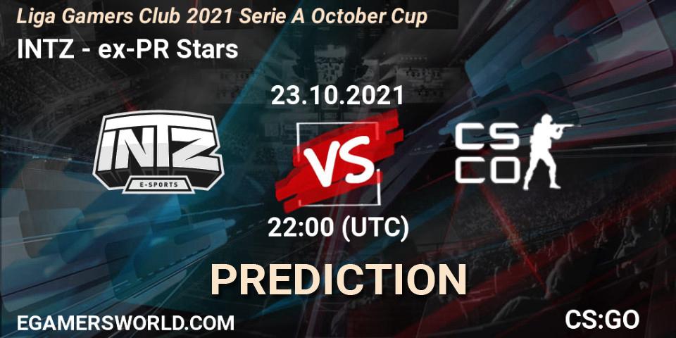 INTZ - ex-PR Stars: ennuste. 23.10.2021 at 22:00, Counter-Strike (CS2), Liga Gamers Club 2021 Serie A October Cup