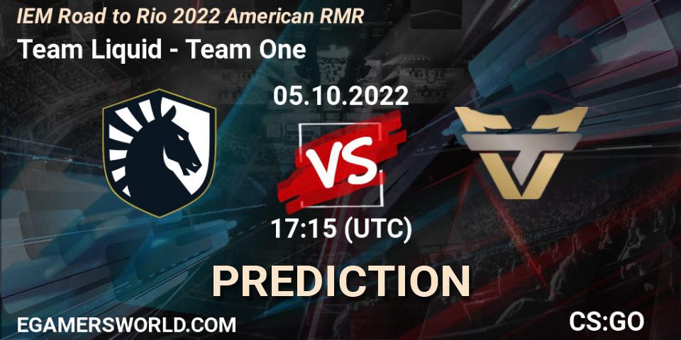 Team Liquid - Team One: ennuste. 05.10.22, CS2 (CS:GO), IEM Road to Rio 2022 American RMR