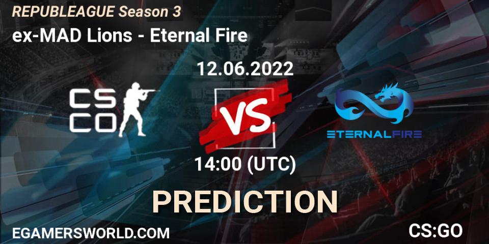 ex-MAD Lions - Eternal Fire: ennuste. 12.06.2022 at 14:00, Counter-Strike (CS2), REPUBLEAGUE Season 3