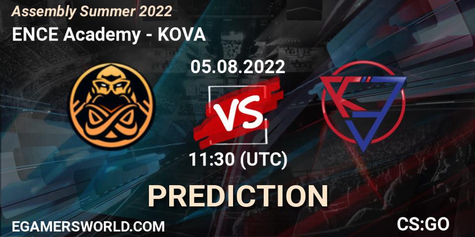 ENCE Academy - KOVA: ennuste. 05.08.2022 at 11:30, Counter-Strike (CS2), Assembly Summer 2022