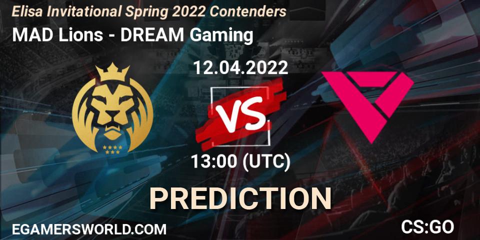 MAD Lions - DREAM Gaming: ennuste. 12.04.22, CS2 (CS:GO), Elisa Invitational Spring 2022 Contenders