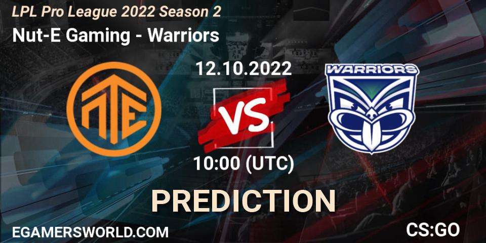 Nut-E Gaming - Warriors: ennuste. 12.10.2022 at 10:00, Counter-Strike (CS2), LPL Pro League 2022 Season 2