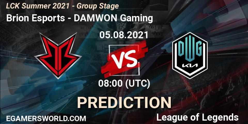 Brion Esports - DAMWON Gaming: ennuste. 05.08.21, LoL, LCK Summer 2021 - Group Stage