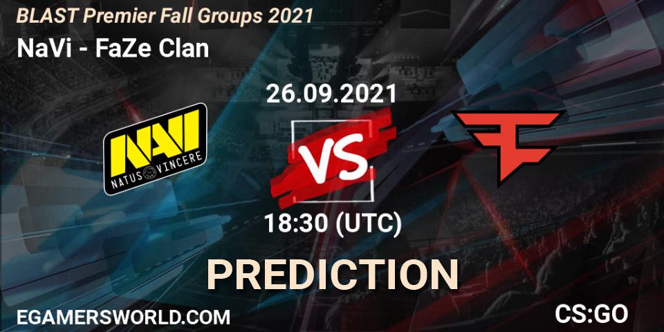 NaVi - FaZe Clan: ennuste. 26.09.2021 at 18:30, Counter-Strike (CS2), BLAST Premier Fall Groups 2021