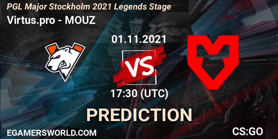 Virtus.pro - MOUZ: ennuste. 01.11.21, CS2 (CS:GO), PGL Major Stockholm 2021 Legends Stage