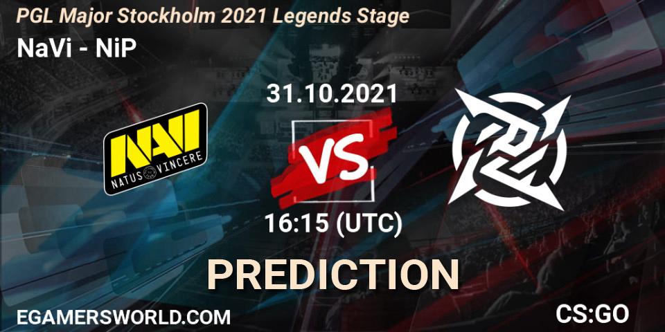 NaVi - NiP: ennuste. 31.10.2021 at 15:30, Counter-Strike (CS2), PGL Major Stockholm 2021 Legends Stage