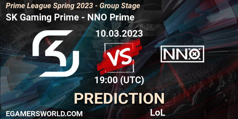 SK Gaming Prime - NNO Prime: ennuste. 10.03.23, LoL, Prime League Spring 2023 - Group Stage